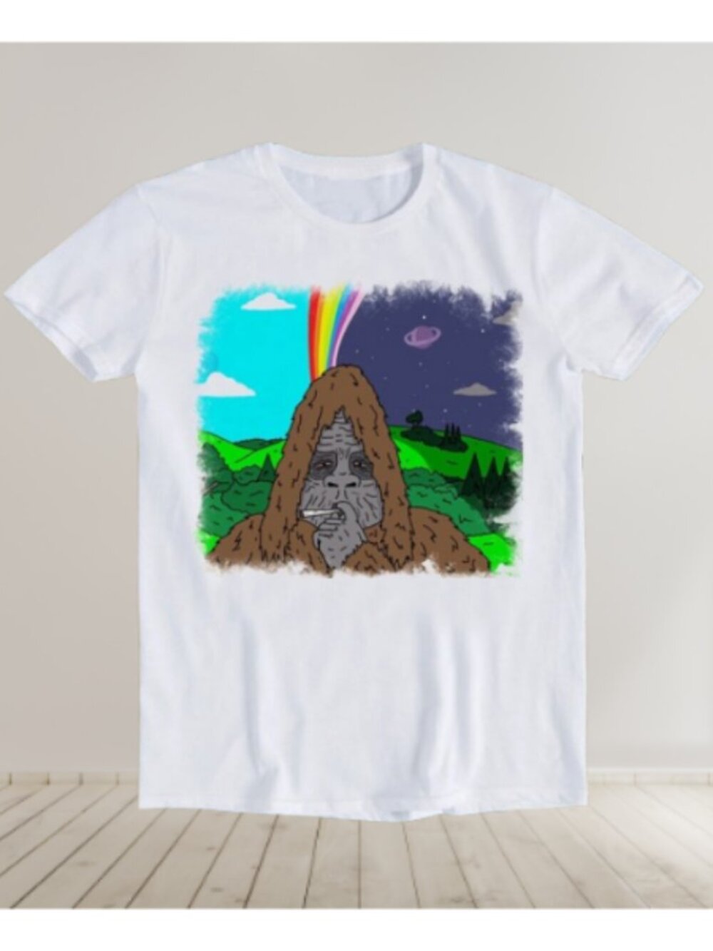 Big Lez Show Sassy The Sassquach Rainbow T Shirt